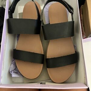 Madden Girl Black Strap Sandals